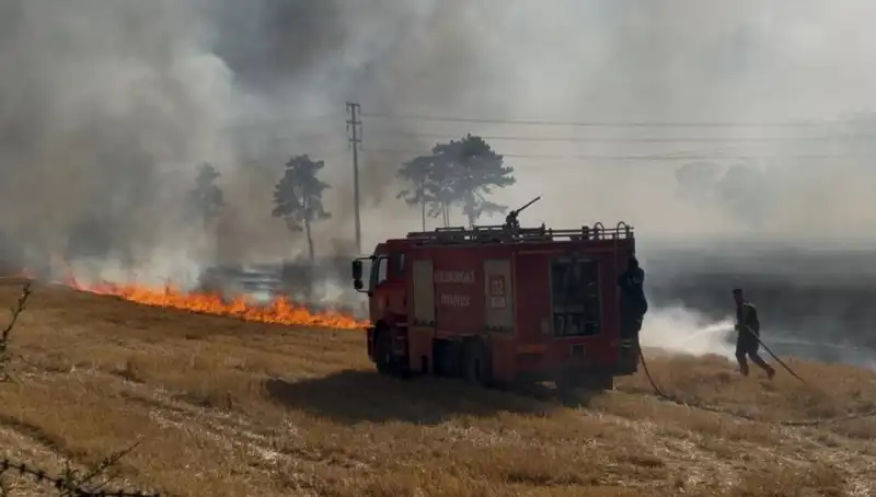 Kırklareli'nde Neler Oluyor? Korkutan Anız Yangını Hayatları Tehdit Ediyor!